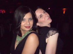 Dona Sarkar-Mishra(l) and Caroline Linden